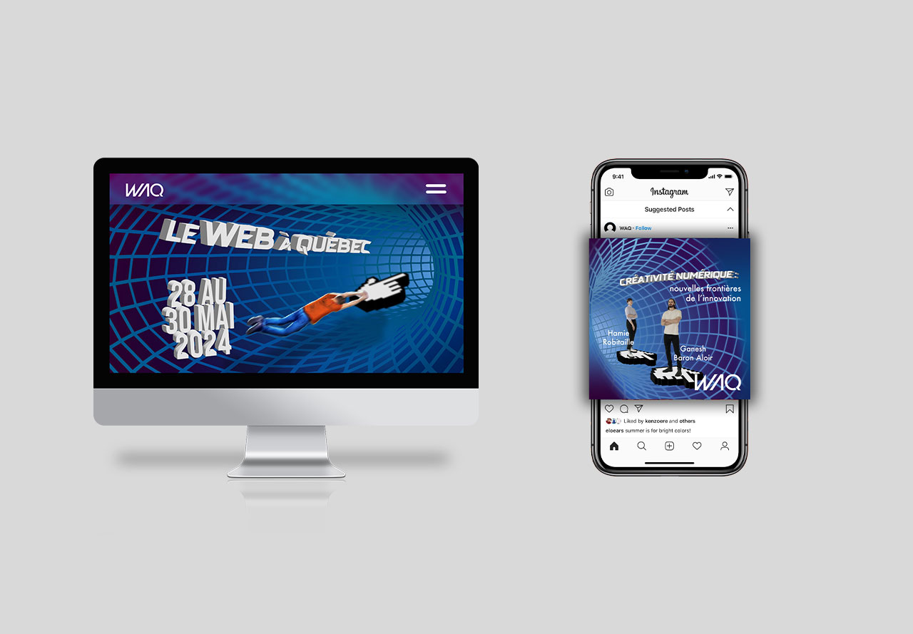 site web plus publication Instagram pour le Web à Québec